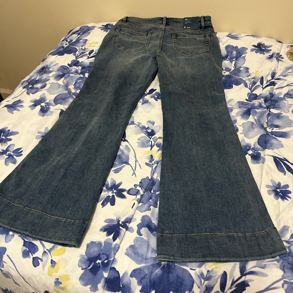 J. Jill Blue Flare Wide Leg Jeans - Picture 6 of 6